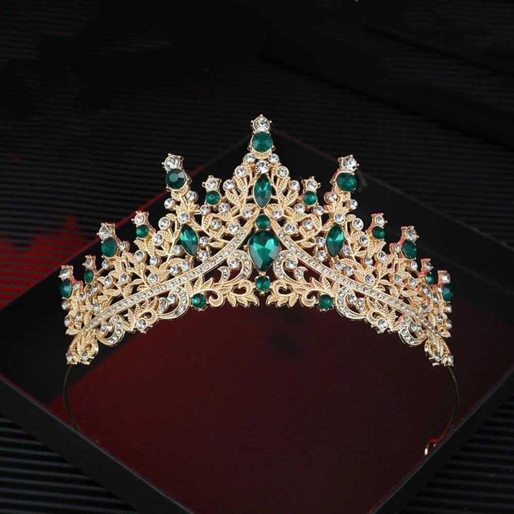 Sparkling Baroque Crystal Crown Gorgeous Dazzling Luxury Crystal Tiara Vintage Shiny Bridal Wedding Headwear Party Prom