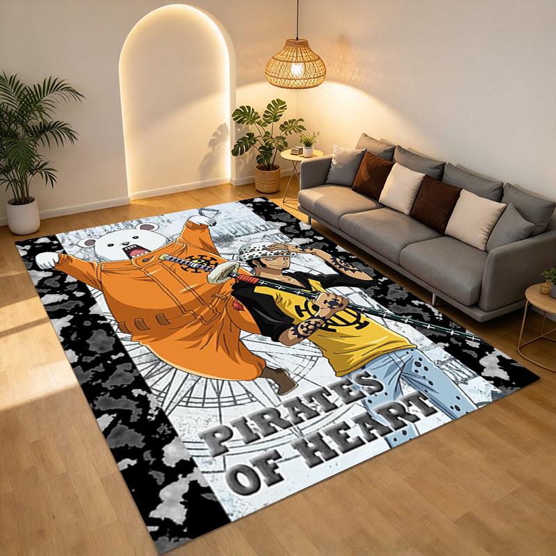 Pirate Heart Area Rug Carpet For Bedroom Game Playroom Living Room Nonslip Sofa Office Home Decor Doormat Christmas Gift C346