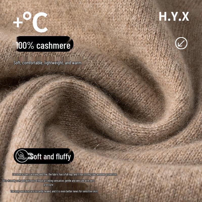 Hengyuanxiang Men's Pure Cashmere Full-Zip Vest