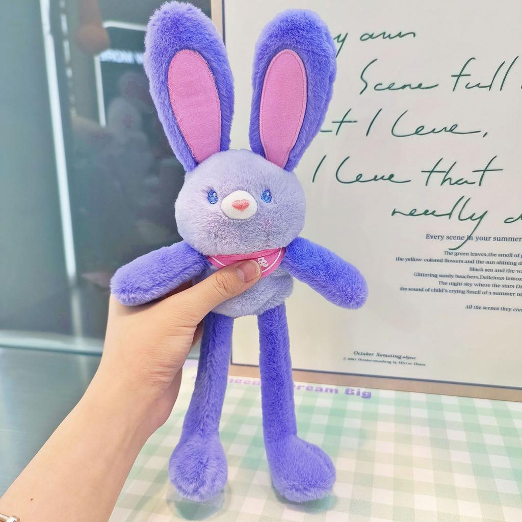 Cartoon Cute Plush Coll Dopamine Pull EarRabbit Keychain