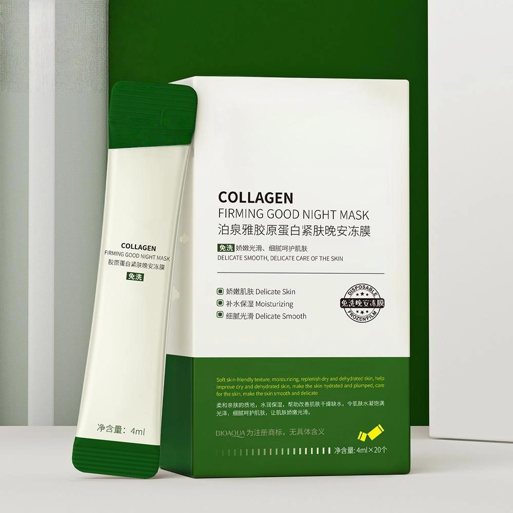 

Коллагеновая укрепляющая маска Подтягивающая маска Уход за кожей Желе Ленивая маска Увлажняющий гель Увлажняющая сыворотка Сужение пор 20pcs
