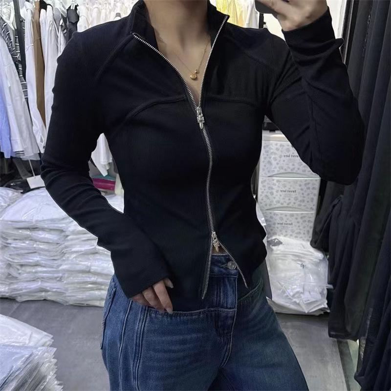Sporty Slim-Fit Women's Cardigan Jacket - 2025 Autumn Korean Style Trendy Top