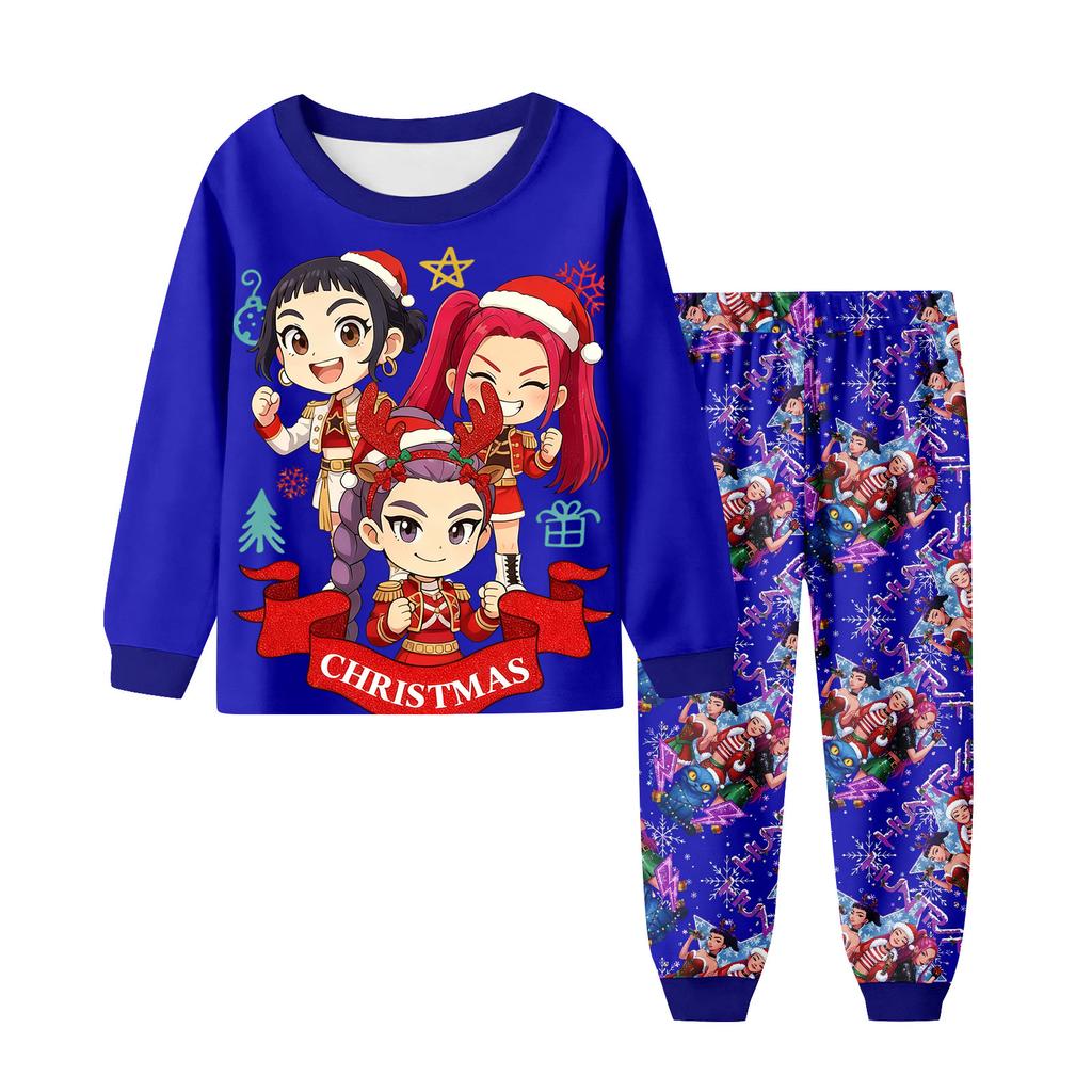 Children's Fashion Suit Skirt Round Neck Long Sleeve Top Pants