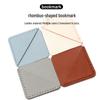Rhombus Leather Bookmark: Thickened, Small Size Book Corner Marker for Adult Reading