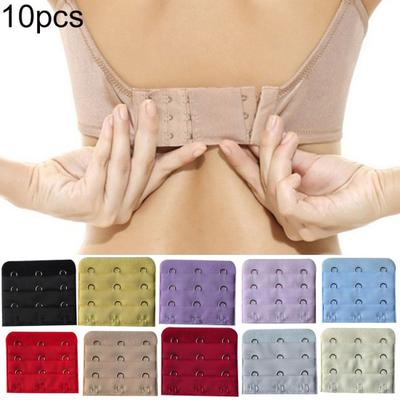 Set di fasce di estensione per cinturino con chiusura universale per reggiseno da donna universale a 3 file da 10 pezzi