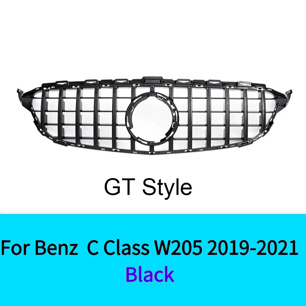 For Mercedes C Class W205 2019-2025 C180 C200 C250 C300 C260 C400 2019-2025 GT Style Sport Front Bumper Grille Inlet Grill  Mesh