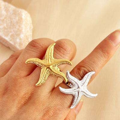 Punk Beach Style Star Open Rings For Women Fashion Metal Gold Color Boho Rings Jewelry Gift Mujer Accessories Party Gifts