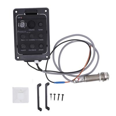 Guitar Preamplifier High Sensitivity Acoustic Electric Guitar Preamplifier Tuner for Practice and
