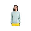 Li Ning Fitness Series Solid Color Fleece Warm Loose Pullover Sweatshirt Women sweatshirt Stone-Blue-Gray AWDT782-1
