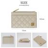 Crossmarbury Slim Compact Wallet with Fragment Card and Coin Cute Mini IC Card Lightweight Quilted Synthetic R91 Gray Women's Case, Case, Purse,