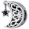 Moon Charms 925 Bead Beads Cubic Zirconia Hanging Star Movable