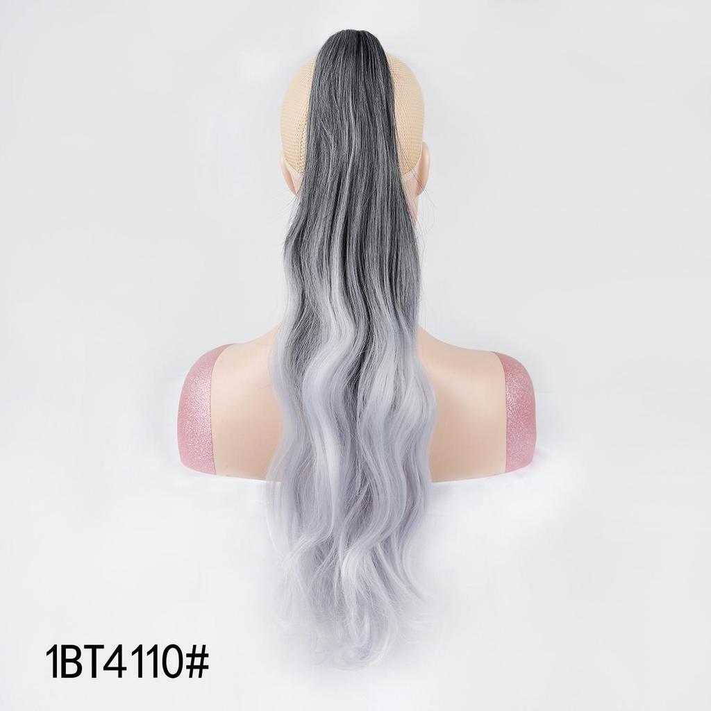 Long Water Wave Ponytail Claw Clip Hair Extensions Synthetic Wavy Ponytail Hairpiece for Women Daily Hairstyle