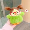 Funny Bird Plush Toy Cute Fat Parrot Sparrow with Glasses & Hair Mini Palm-sized Stuffed Animal for Stress Relief Desk Decor And Gift
