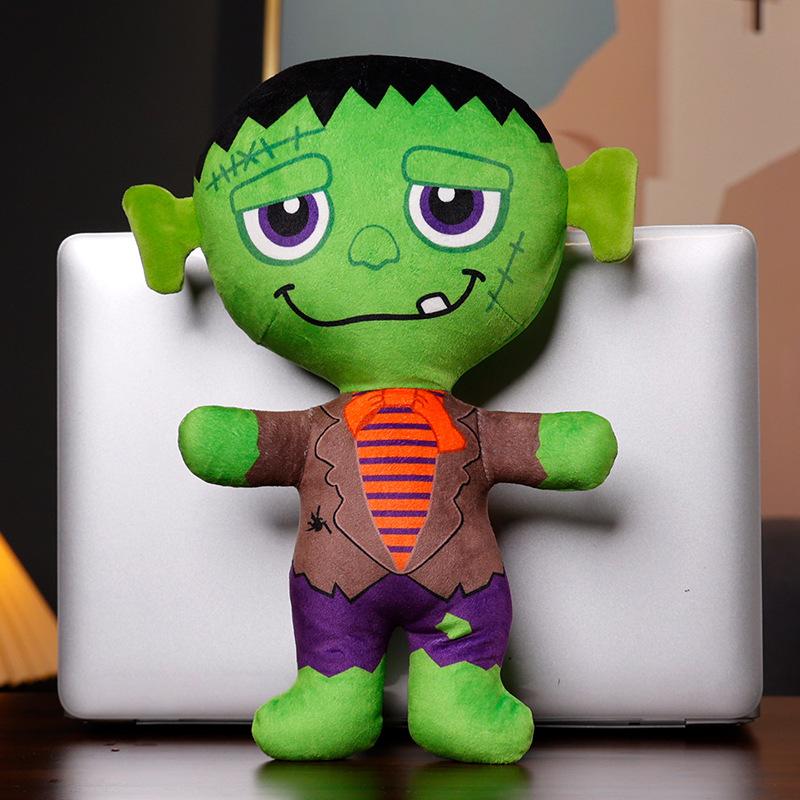 30cm Halloween Doll Plush Toy Funny Pumpkin Man Skeleton Monster Doll Halloween Prop Decoration Doll Kids Scare Halloween Gift