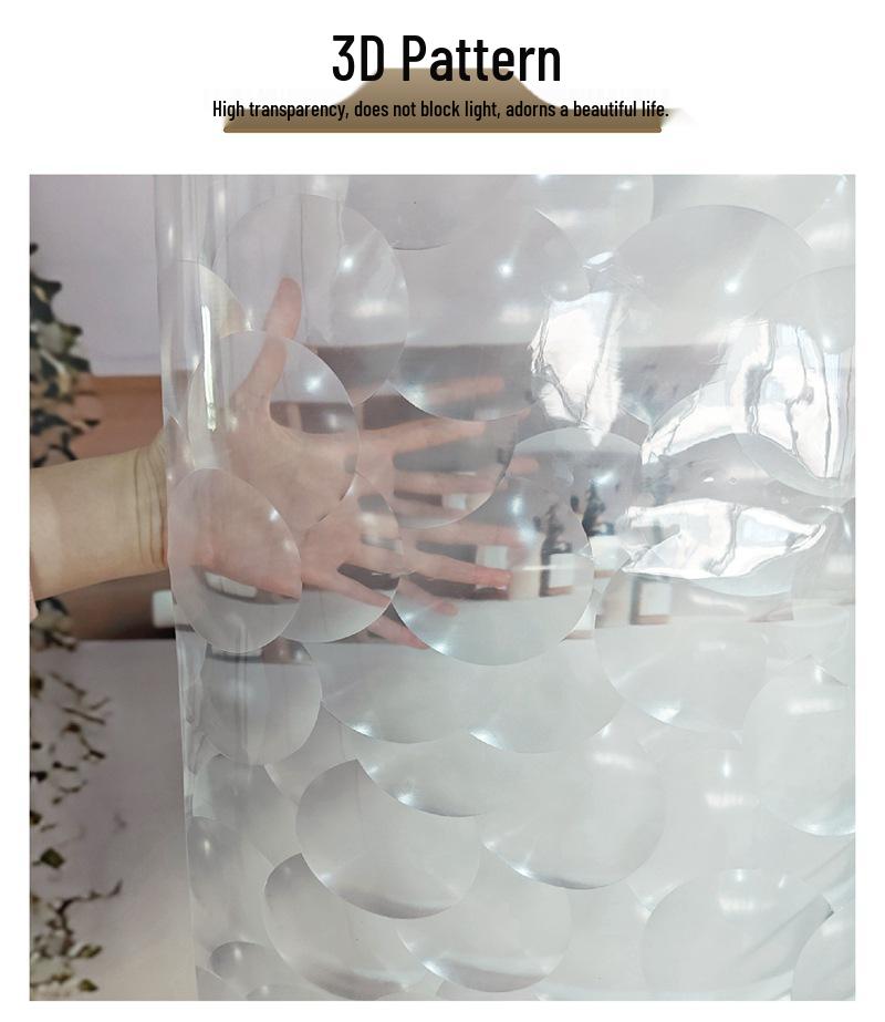 Waterproof PEVA Diamond Shower Curtain - No-Drill Installation for Bathroom Partition