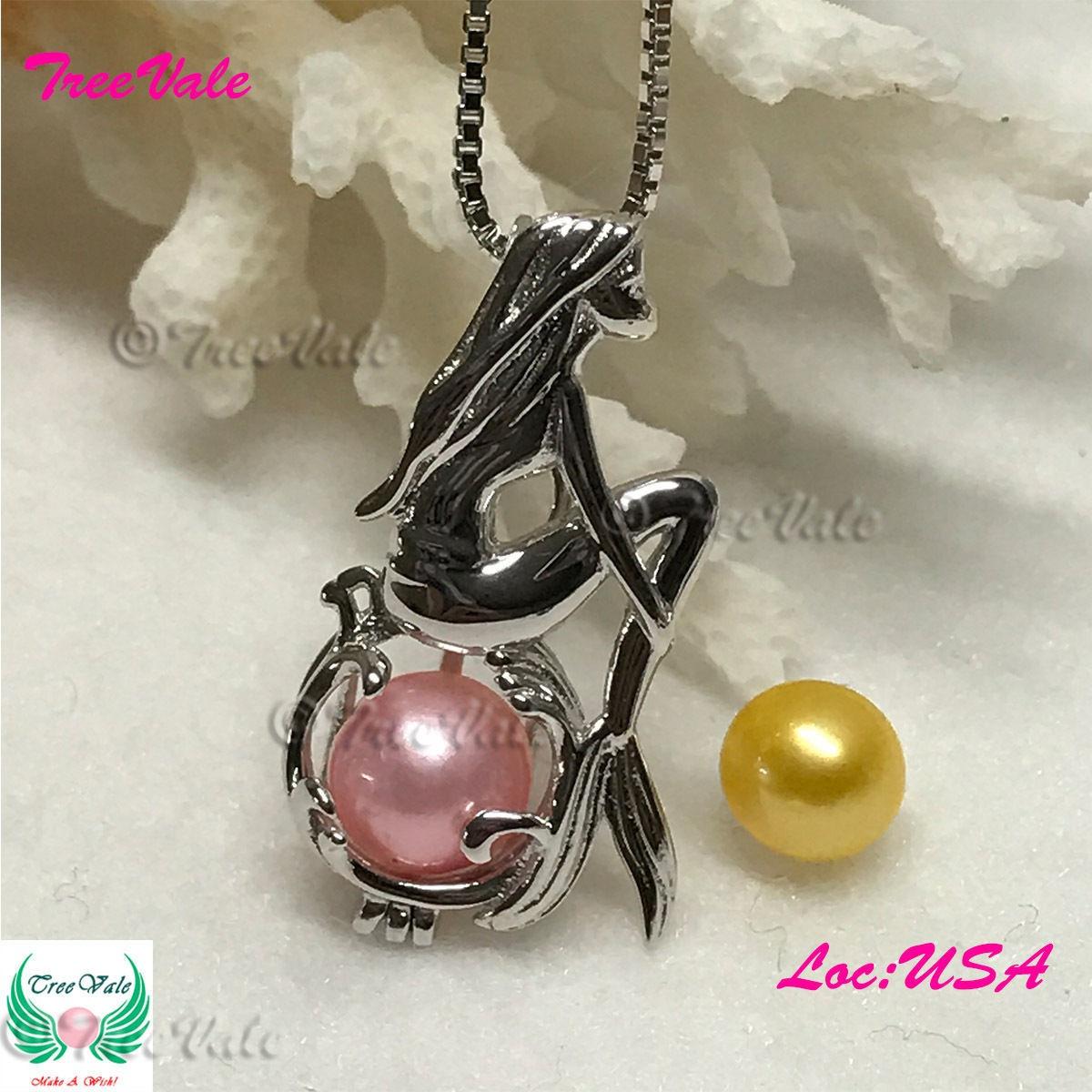 

Натуральный пресноводный жемчуг, бусина, клетка, медальон, кулон, ожерелье для девочек, очаровательное ожерелье, ювелирное изделие, подарок-сюрприз серебряный