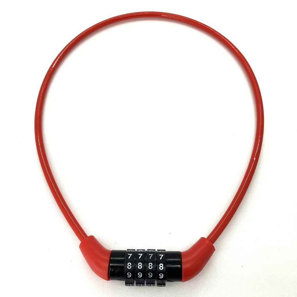 SAGISAKA Bicycle Lock Small My Dial Lock 60cm Red 44160