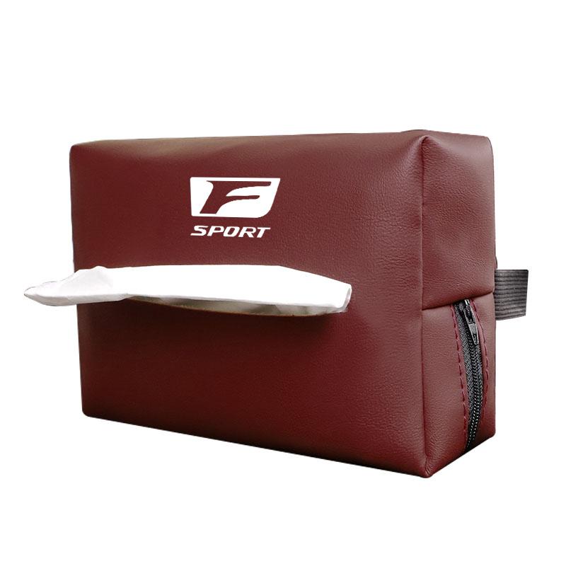 PU Leather Car Tissue Box Facial Tissue Storage Bag For Lexus F SPORT ES RX LS IS NX CT LX IS250 IS200 CT200H GS300 NX300h UX HS