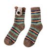 Cute Puppy Coral Fleece Socks Women Plush Thickened Home Sleep Warm Fur Floor Socks Winter Cotton