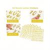 10sheets Gold Color Letter Stickers, 1-Inch Shiny Adhesive Letter & Number Stickers