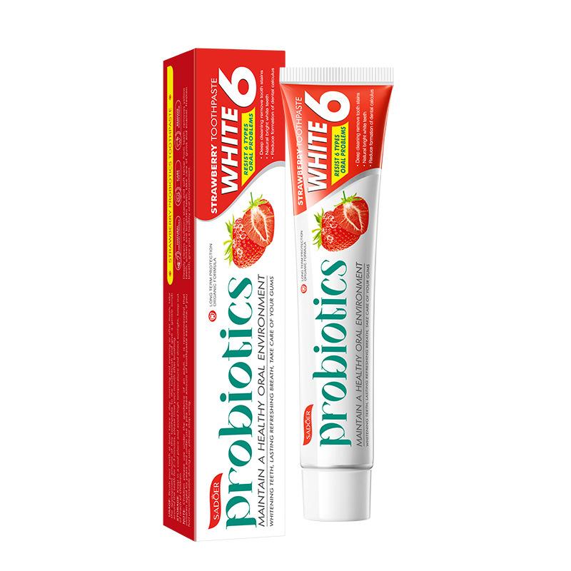 4 Aromalı Meyveli Probiyotik Diş Macunu İnatçı Lekeleri Derinlemesine Temizler, Diş Taşlarını Yumuşatır, Sarı Dişleri Giderir, Dişleri Beyazlatır ve Nefesi Tazeler.