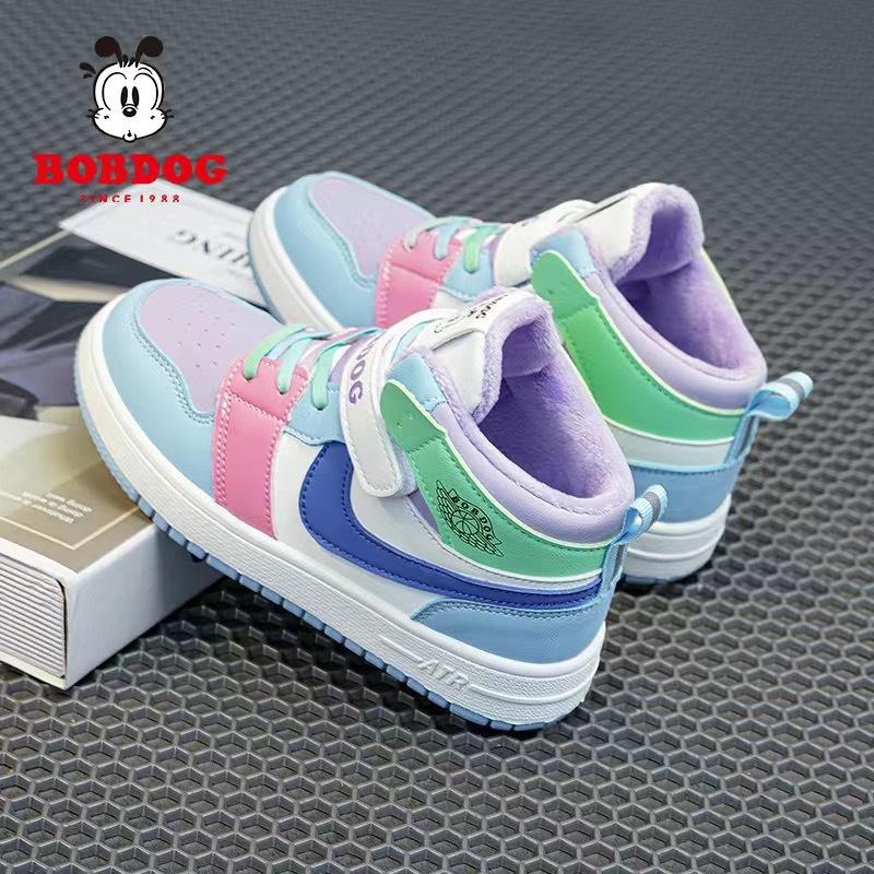 Babu Bean Classmate Boys Sneakers Spring and Autumn New Leather Surface Waterproof Single Shoes Children's Shoes Medium and Older Children 2025