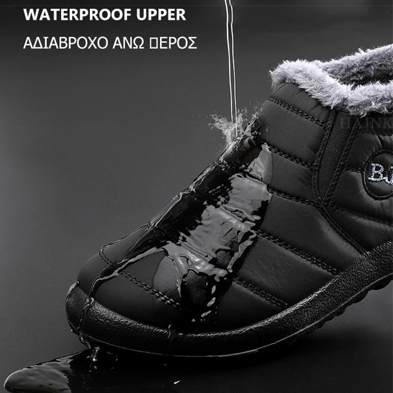 Men Boots Lightweight Winter Shoes For Men Snow Boots Waterproof Winter Footwear Plus Size 47 Slip On Unisex Ankle Winter Boot