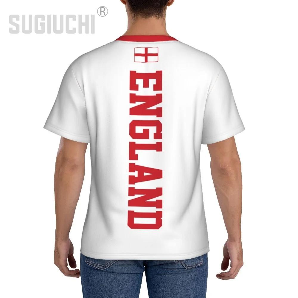 Vintage England UK T-shirt Football Soccer Training National Flag United Kingdom 3D Print CHEER JERSEY Short Sleeve Round Neck Sport Uniform Unisex