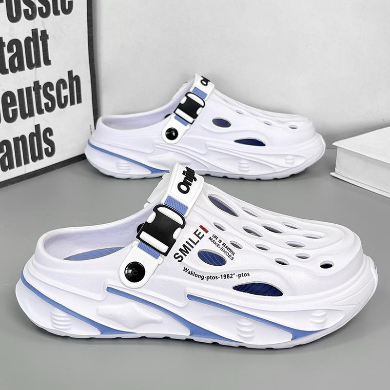 Hole shoes men's 2025 new summer outer wear men's outdoor seaside wading beach shoes youth casual sandals