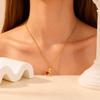Advanced Sense Hollow Butterfly Love Drip Necklace Female Niche Cold Wind Personality Stainless Steel Collarbone Chain New