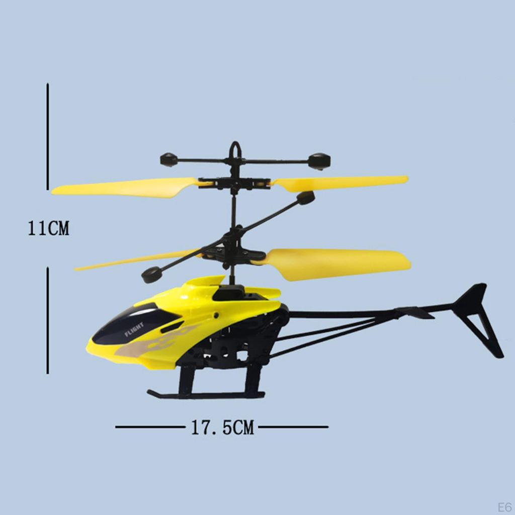 Flying Plane Toy Helicopter, Desktop Decoration with Light, Gesture Helicopter