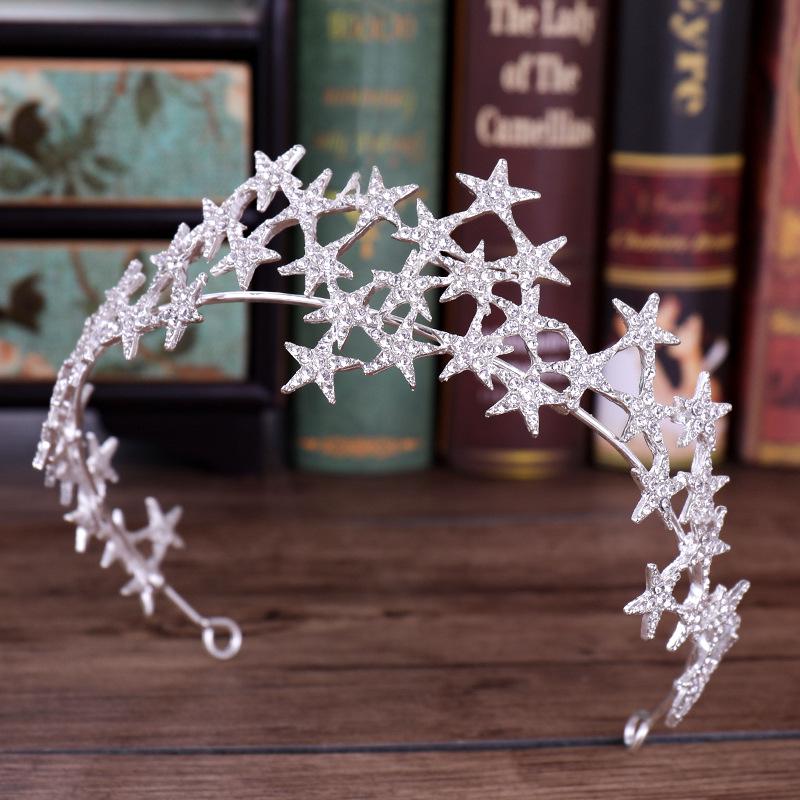 2026 Wedding Crown Headband Star Rhinestone Headgear, Wedding Accessories, Bridal Accessories Hair Accessories