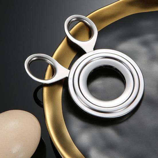 Stainless Steel Egg Cutter Opener Easy Egg Shell Remover Essential Kitchen Gadget for Cutting Eggshells Separating