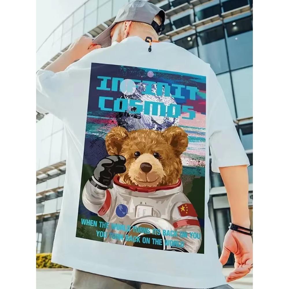 Summer New Casual Loose T-shirt Short Sleeved Men's Fashion Loose Printing Large 8XL Hip Hop Couple Wear Half Sleeve Cotton Top