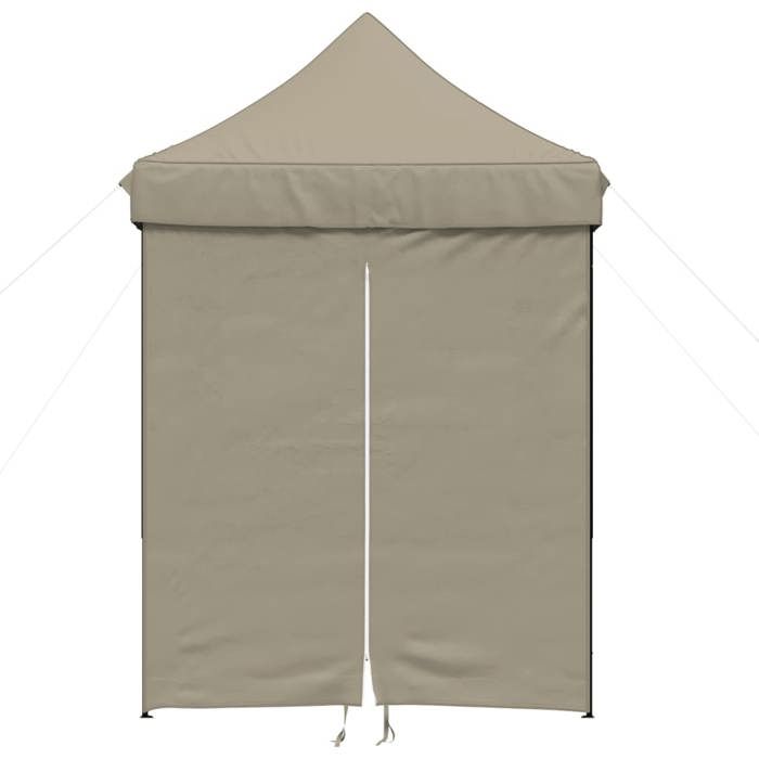 VidaXL Folding Pop-Up Party Tent 4 Side Walls Taupe, Tent, Awning Tent, Gazebo Awning, Tent 4005002