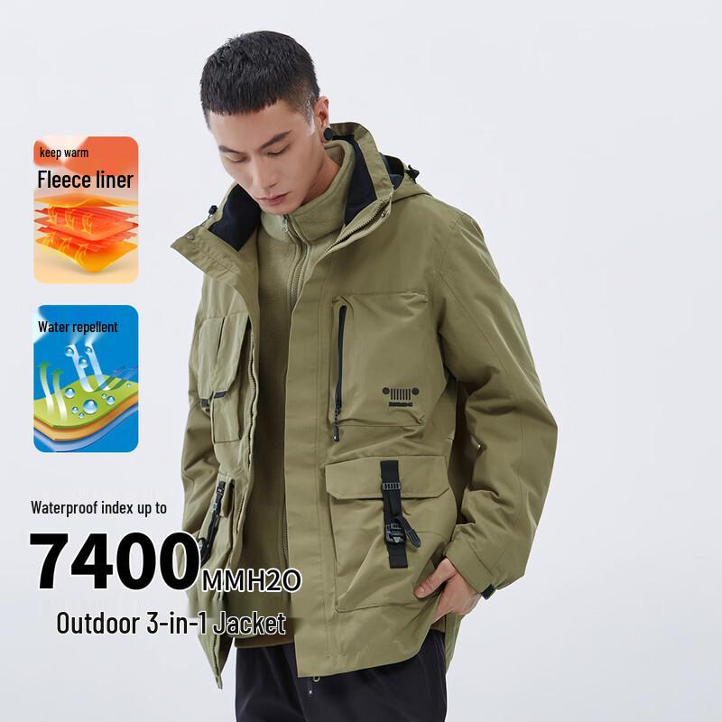

JEEP Men s 3-in-1 Winter Outdoor Jacket 4XL