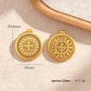Copper-Plated Auspicious Eight Treasures Compass Pendant Necklace with 24K Gold and Strong Color Retention.