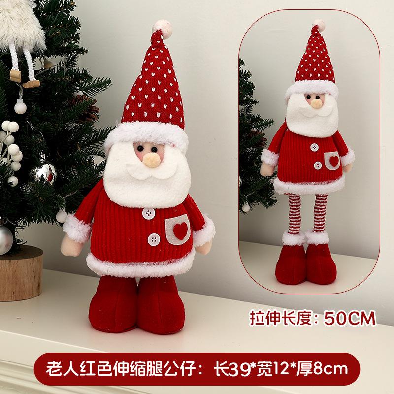 Christmas Celebration Cute Doll Elderly Snowman Creative Doll Desktop Fabric Scalable Standing Decoration room decor