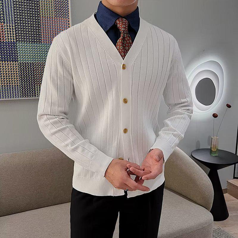 

Вязаный свитер в японском стиле 2023: Свободный крой, кардиган на весну и осень M белый