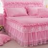 1 Piece Lace Bed Skirt +2pieces Pillowcases Bedding Set Princess Bedding Bedspreads Sheet Bed For Girl Bed Cover King/Queen Size