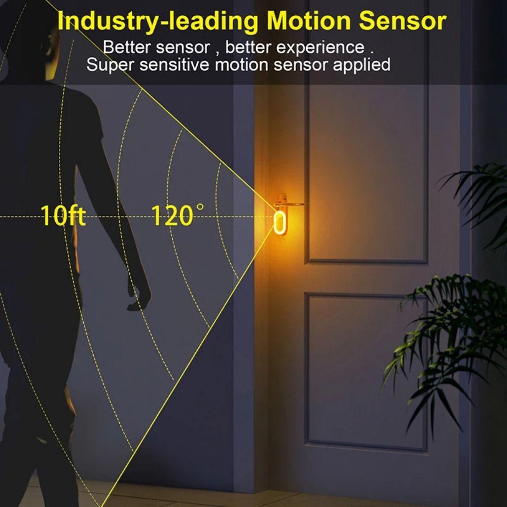Hook Design LED Hanging Lamp DIY Wooden  Atmosphere Lamp Motion Sensor Night Light  Corridor