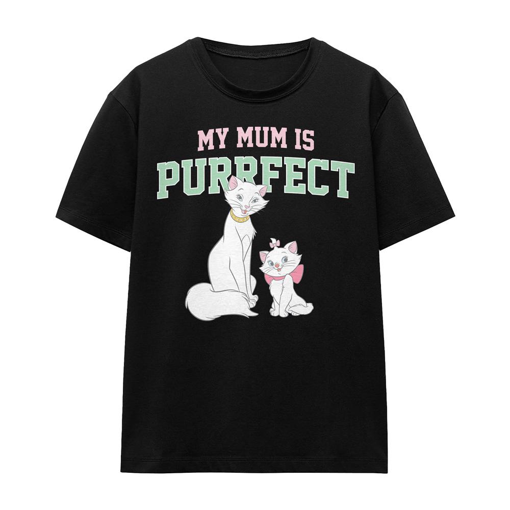 The Aristocats Unisex Adult My Mum Is Purrfect Duchess & Marie Mothers Day T-Shirt