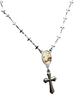 Sk8Er Rock Cross Chain Rosary Surgical Steel Necklace