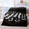 Chess Printed Soft Flannel Throw Blanket International Chess Beds Hiking Picnic Sofa Couch Cover Fashion Bedspread Blanket Gifts#