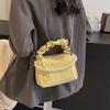Autumn and Winter New Bag Women's Fashion Shoulder Messenger Bag Texture Beaded Candy Color Casual Square Bag
