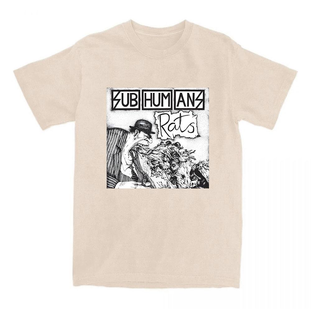 Subhumans Punk Rock Band T-shirt Cotton Short Sleeve Tshirts Summer Soft Tee-shirt Hip Hop Streetwear Tee