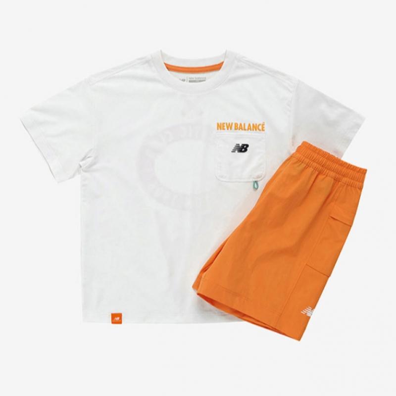 New Balance Kids 2 Pocket Illustration Woven Setup Nk9ye2402u 59 Short Sleeve Tee