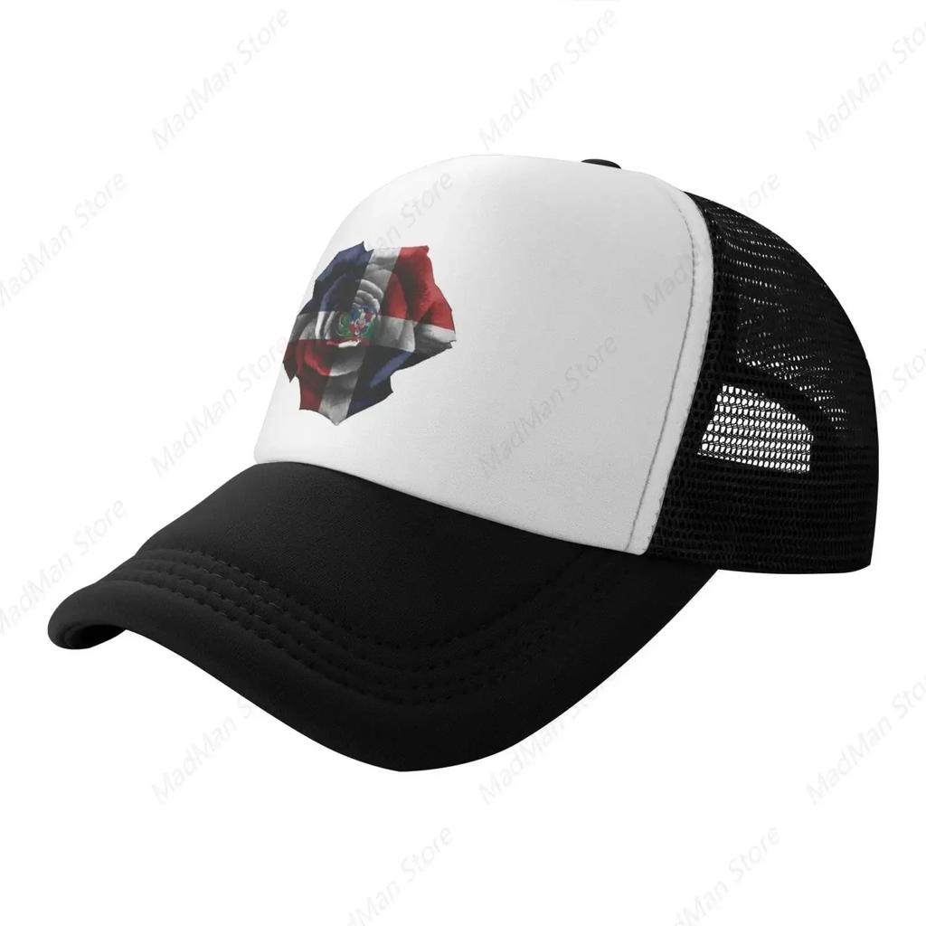 Puerto Rico Flag Lion Baseball Cap Trucker Hat for Unisex and Women Adjustable Outdoor Mesh Hat Black