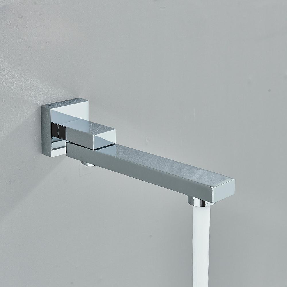 

Bathroom Brass Chrome/Black Bronze Shower Faucet Spout Wall Mounted Swive Bath Spout Bathroom Accessories