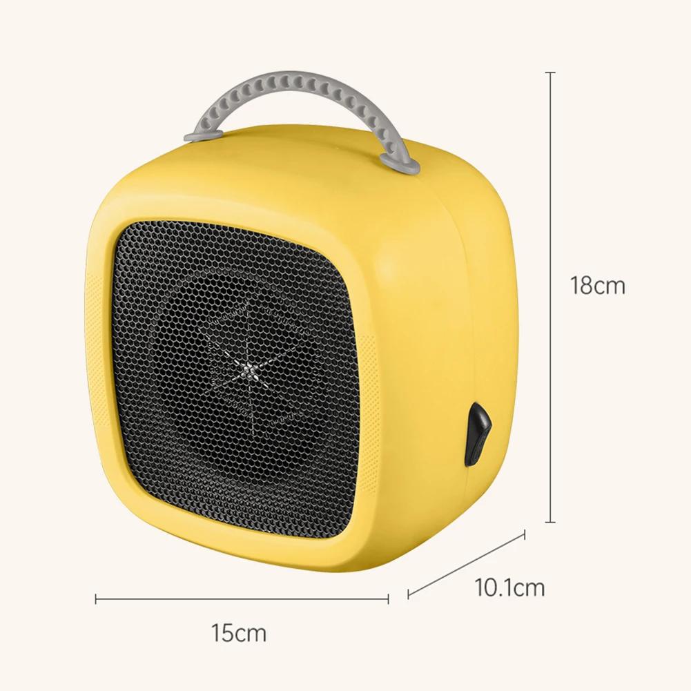 

Portable Mini Desktop Fan Heater 500W Heater Fast Heating Lightweight Desktop Warm Air Heater Indoor Office Household Warmer Fan EU жовтий